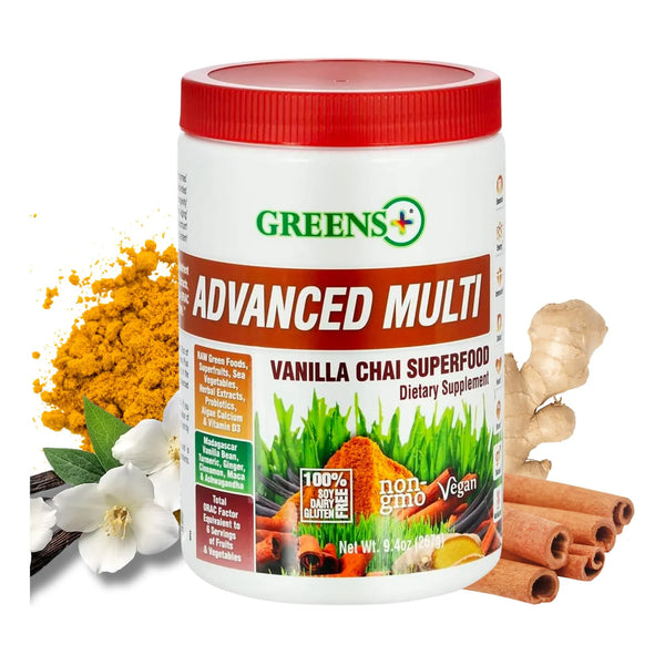 Advanced Multi Vanilla Chai Superfood Mezcla Nutritiva Vegana En Polvo 9.4 Onzas