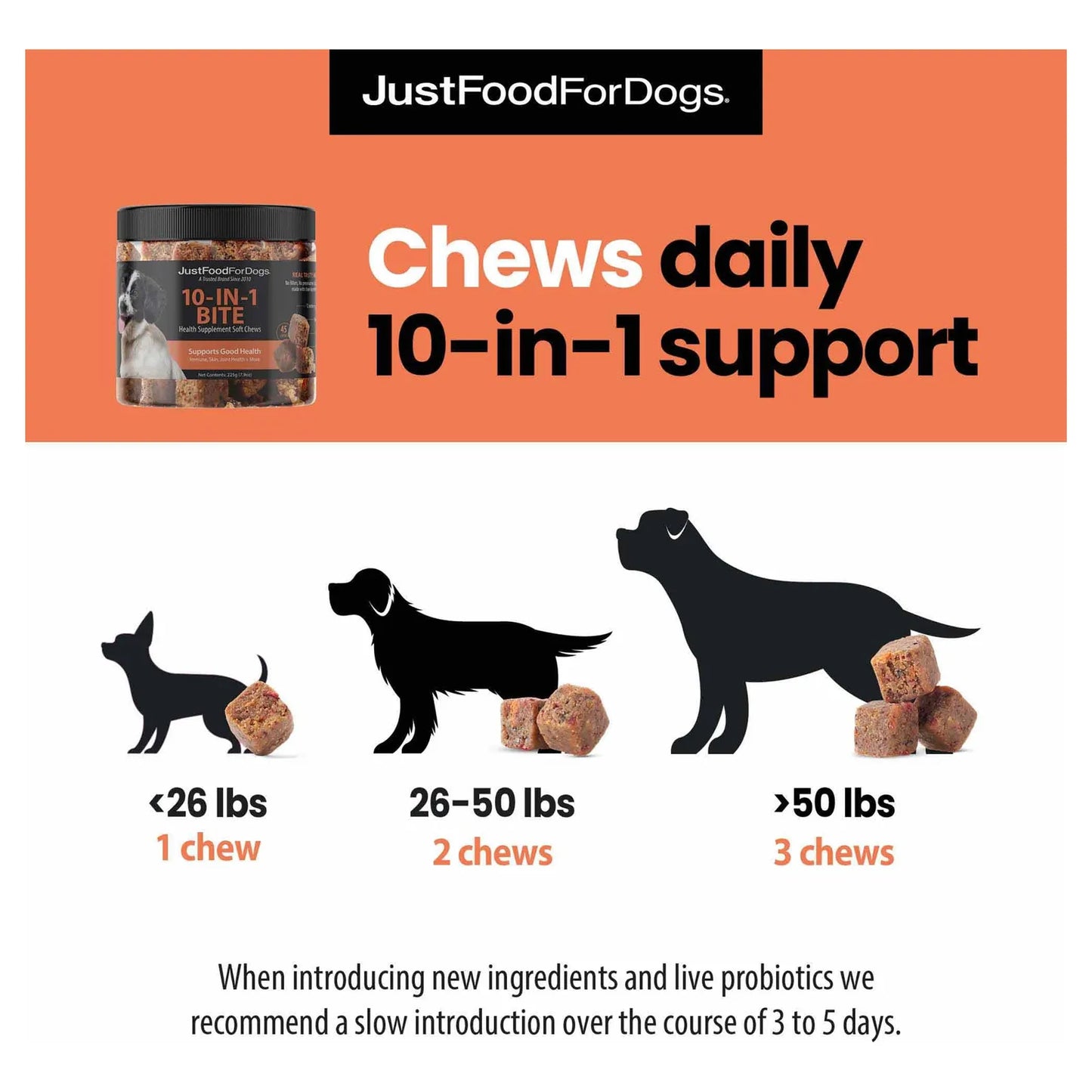 Masticable Multifuncional 10 En 1 Superalimentos Para Perros Salud Articular Piel Y Más