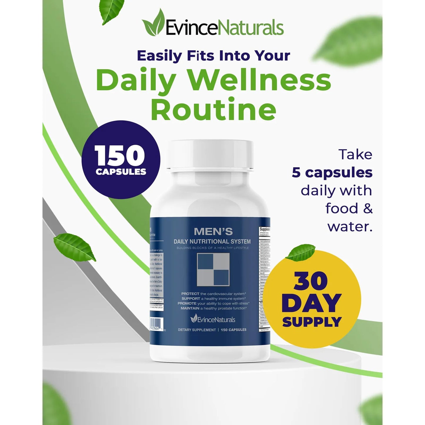 Evince Naturals Sistema Nutricional Diario Hombre Multivitaminico 30 Porciones