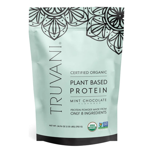 Proteína Vegana De Guisante Chocolate Menta 20 Porciones Orgánica Sin Gluten