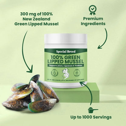 Polvo De Mejillones Labios Verdes Para Articulaciones De Perros Y Gatos 300g Importado