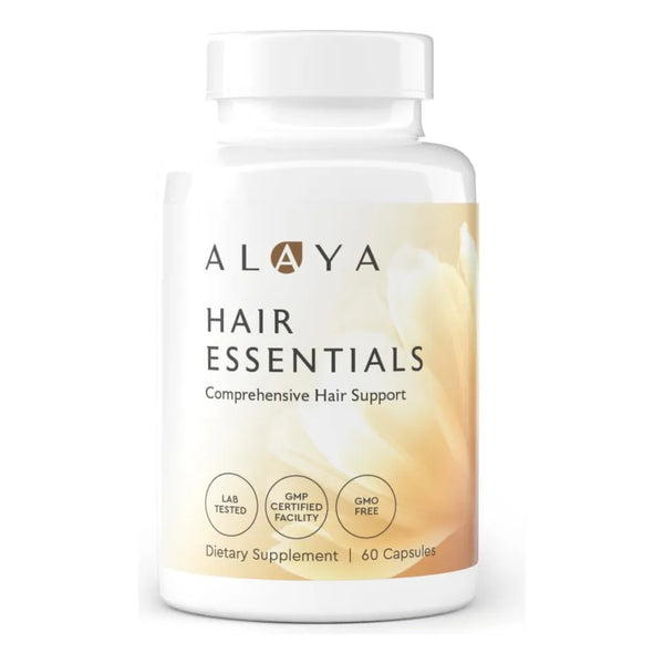 Alaya Hair Essentials Suplemento Capilar Con Biotina Queratina Y Acido Folico Para Cabello Fuerte Y Brillante