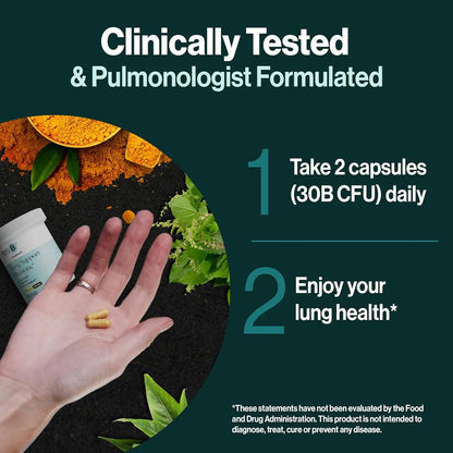 Suplemento ResB Probiótico Salud Pulmonar Intestinal Inmunidad Cúrcuma Albahaca
