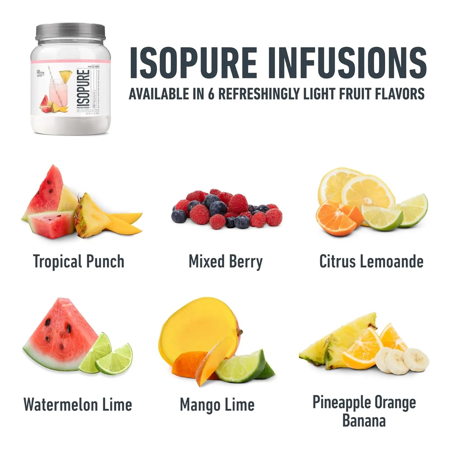 Isopure Proteina De Suero De Leche 20 Gr Tropical Punch 900g Importado