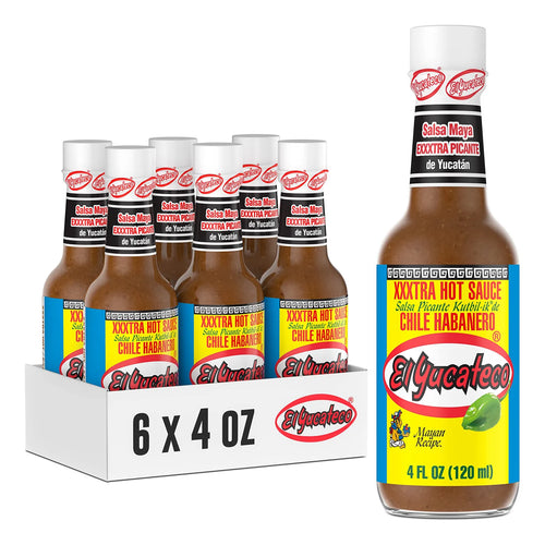 Salsa Habanero XXXtra 4 Onzas Paquete De 6 Sin Gluten Sin Azucar 11250 Scoville
