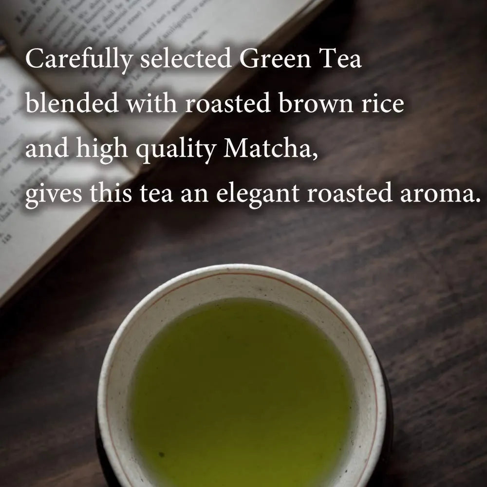Té Verde Genmaicha Con Arroz Asado Y Matcha Hoja Suelta 100g De Japón