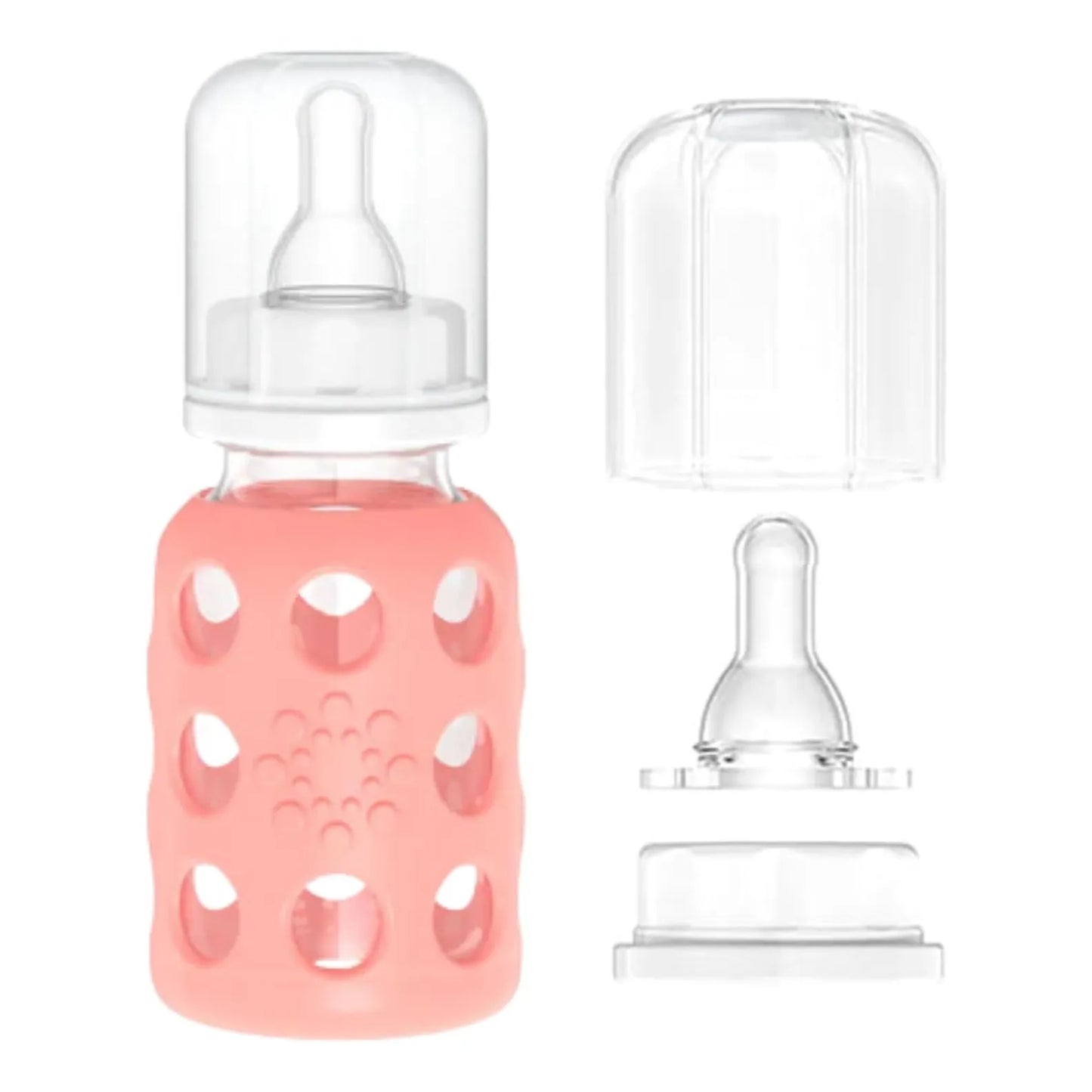 Biberones De Vidrio 120 Ml Con Proteccion De Silicona Lifefactory Paquete De 2