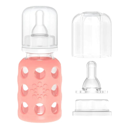 Biberones De Vidrio 120 Ml Con Proteccion De Silicona Lifefactory Paquete De 2