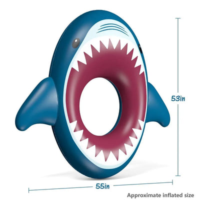 Jasonwell Flotador Inflable De Tiburon Gigante Para Piscina Y Playa Diversion Familiar