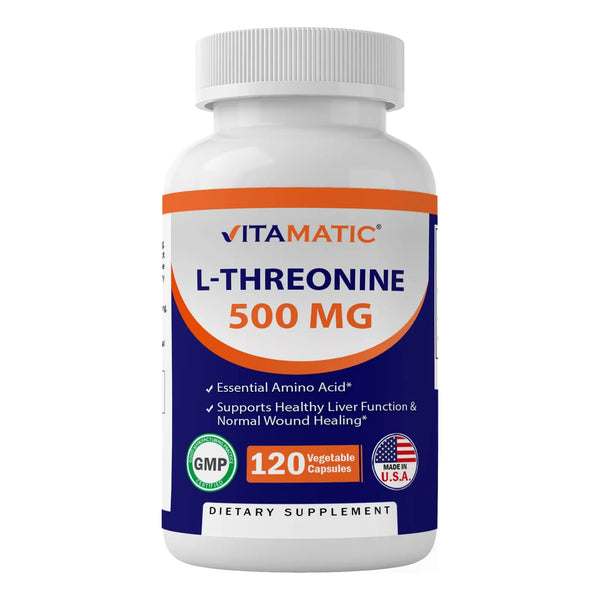 L Treonina 500 Mg 120 Capsulas Vegetales Funcion Hepatica Y Muscular