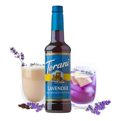 Sirope Sabor Lavanda Sin Azúcar Torani 750ml Para Bebidas Premium