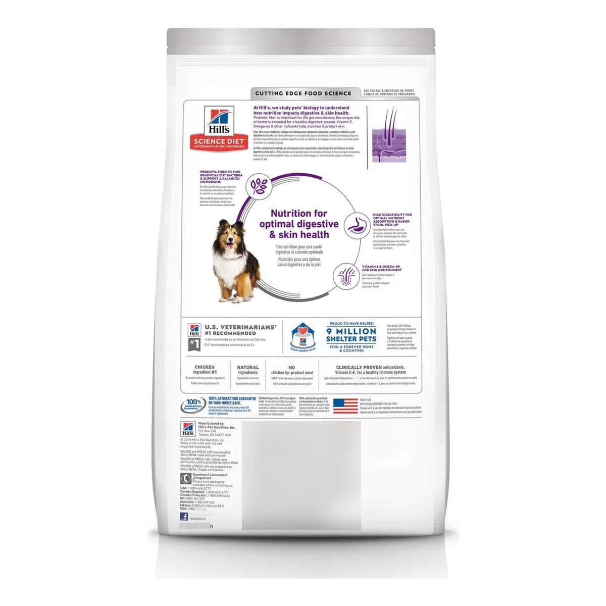 Comida Para Perros Adultos Hill's Science Diet Estomago Sensible Y Piel Seca Importado