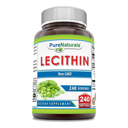 Lecitina De Soja 1200 Mg 240 Capsulas Blandas Sin Omg Ni Gluten