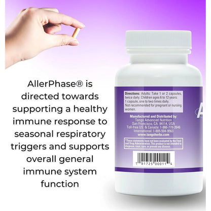 AllerPhase Cápsulas Naturales Para Alivio Respiratorio Y Apoyo Inmunológico