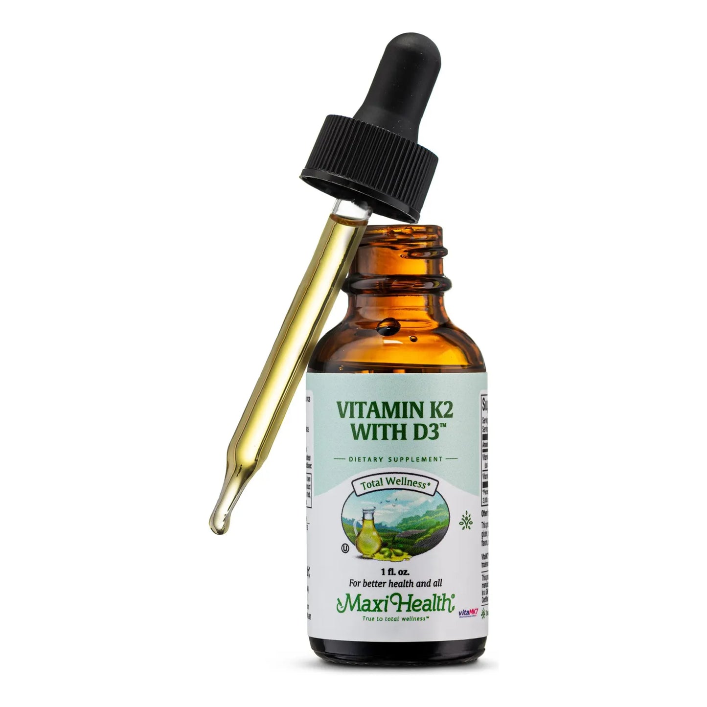 Vitamina D3 Liquida Con K2 Mk7 Gotas 30ml Huesos Fuertes Corazon Sano
