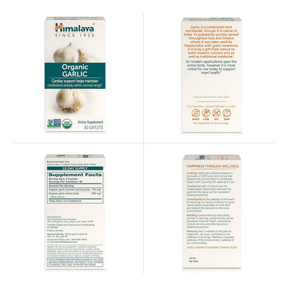 Ajo Organico Himalaya 1400 Mg 60 Capsulas Soporte Cardiaco Y Colesterol