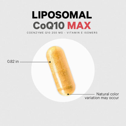 Coenzima Q10 250 Mg Con Vitamina E 60 Cápsulas Liposomal Codeage Energía Y Protección