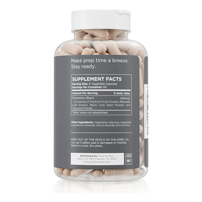 Fibra Para Hombres Original Suplemento Digestivo Con Psyllium Y Aloe Vera