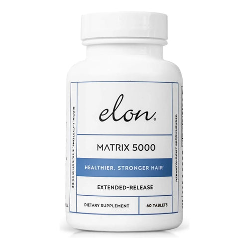 Tabletas Elon Matrix 5000 Suplemento Capilar Con Biotina Para Cabello Fuerte Y Brillante