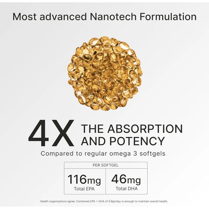 Omega 3 Nanotecnologico Epa Dha Salud Corazon Y Antienvejecimiento 60 Capsulas