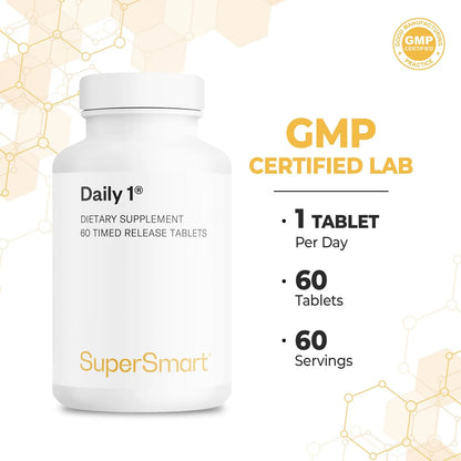 Daily 1 Multivitaminico Con Biopqq Vitaminas A B C D E Biotina Y Antioxidantes
