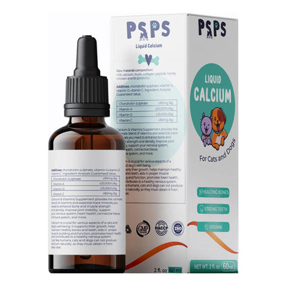 Suplemento Líquido De Calcio Para Perros Y Gatos Con Vitaminas A C D Huesos Fuertes