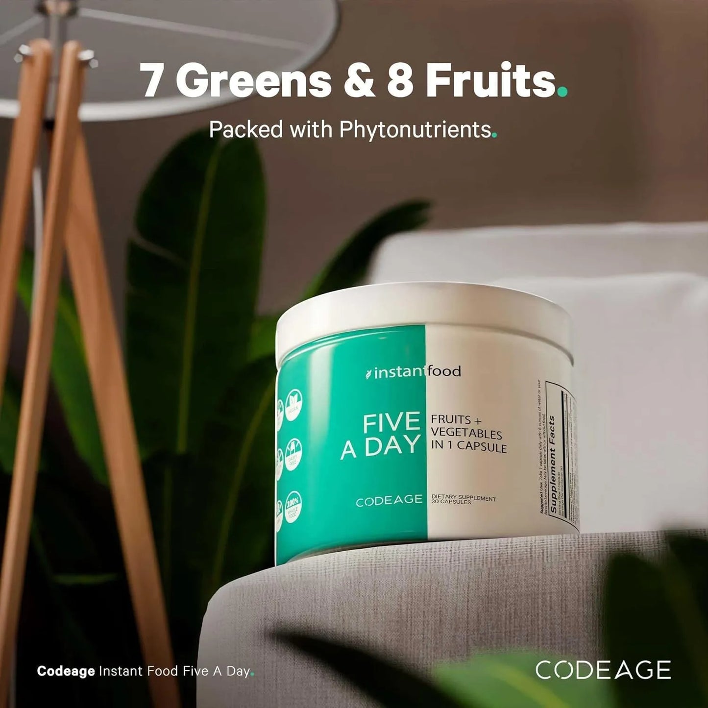 Capsulas De Frutas Y Verduras Integra 15 Variedades En Una Suplemento Nutricional