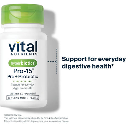 Probiótico 15 Cepas Hyperbiotics Vital Nutrients Apoyo Digestivo E Inmunológico