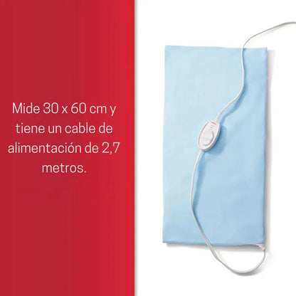 Almohadilla Termica Sunbeam Xl Calor Relajante Azul - Imagen 5