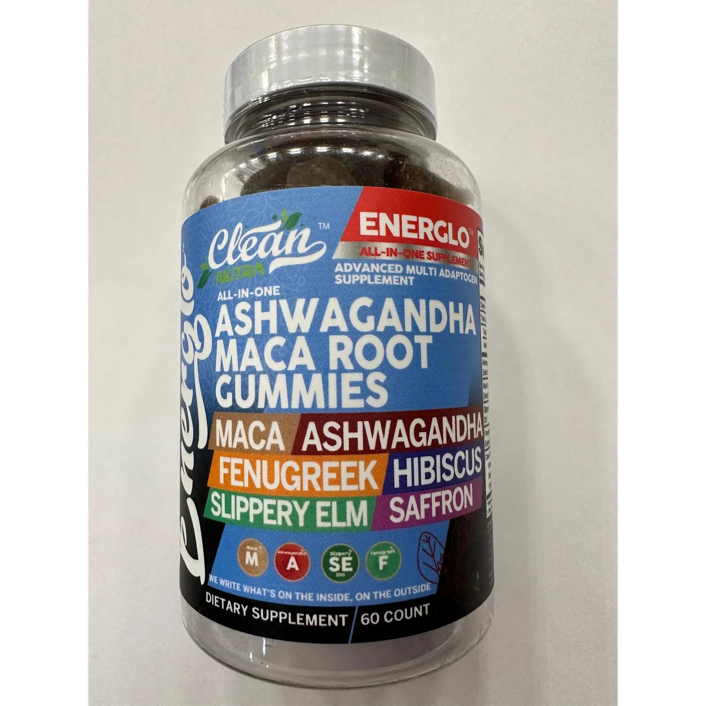 Gomitas Energéticas De Maca Y Ashwagandha Sabor Durazno Vegano