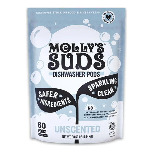 Cápsulas Lavavajillas Mollys Suds Limpieza Profunda Sin Residuos 60 Unid