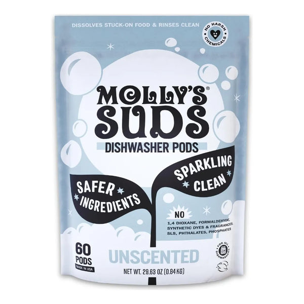 Cápsulas Lavavajillas Mollys Suds Limpieza Profunda Sin Residuos 60 Unid