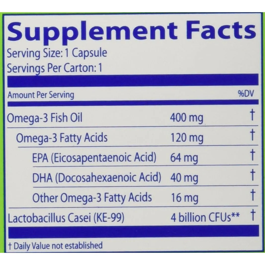 Probiótico Con Omega 3 Suplemento Para Salud Intestinal Y Defensas