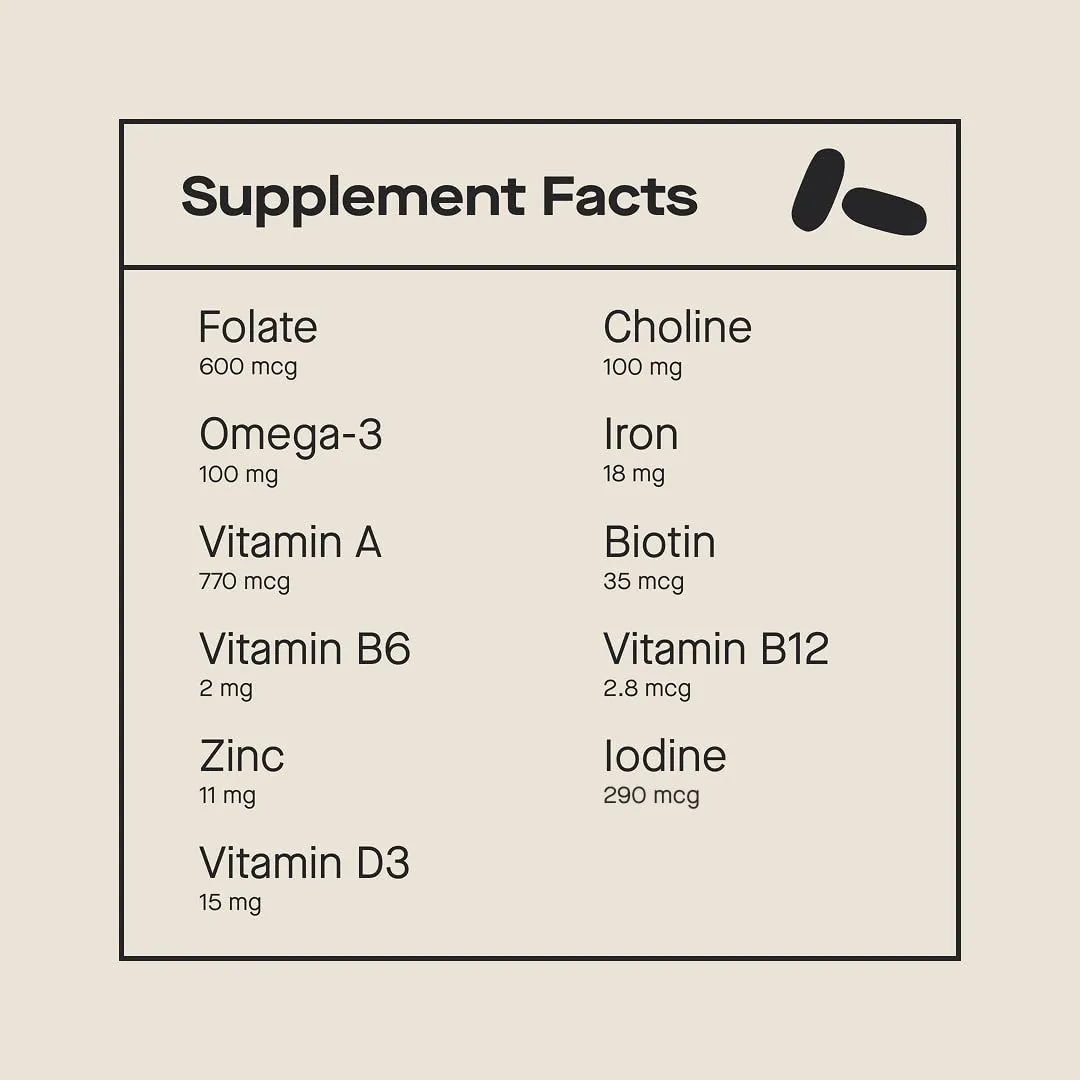 Multivitamínico Prenatal Con 12 Nutrientes Esenciales Modern Fertility