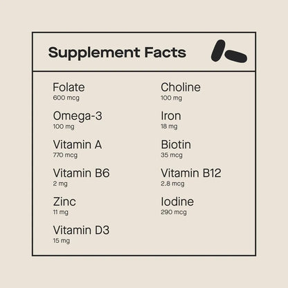 Multivitamínico Prenatal Con 12 Nutrientes Esenciales Modern Fertility
