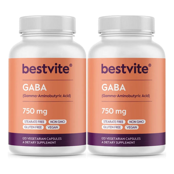 Gaba 750Mg Capsulas 240 Unidades Vegano Sin Gluten Sin Omg