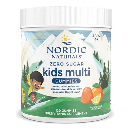 Multivitaminico Gomitas Naranja Limon Zero Sugar Para Niños 120 Unidades