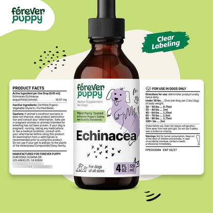 Gotas De Equinácea Para Perros Apoyo Inmunológico Y Salud Respiratoria 4 Fl Oz