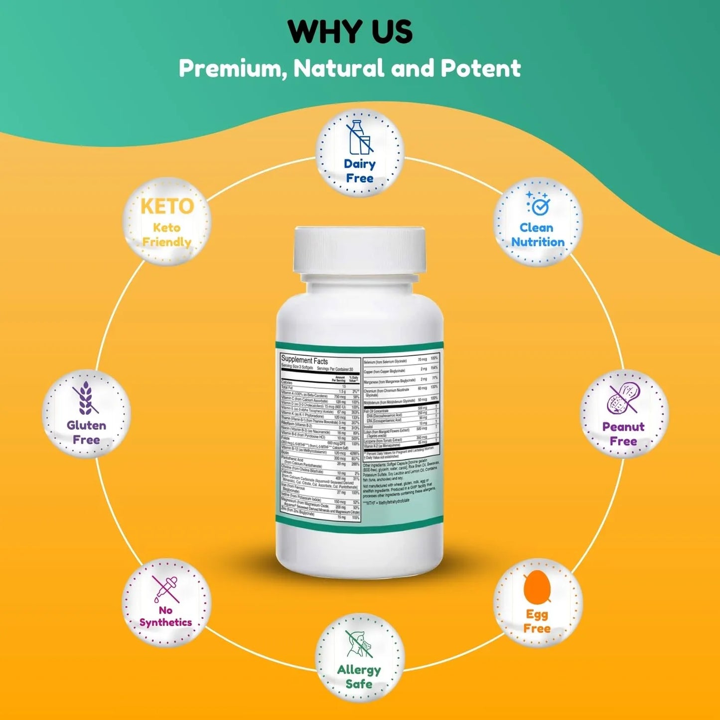Vitaminas Prenatales Halal Con Dha Y Acido Folico 90 Capsulas Blandas