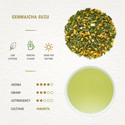 Té Genmaicha Orgánico Matcha Verde Arroz Integral Japón Lata 100g