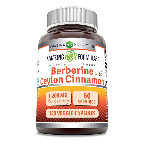 Berberina Con Canela De Ceilán 1200 Mg Complejo Premium Cápsulas Vegetarianas