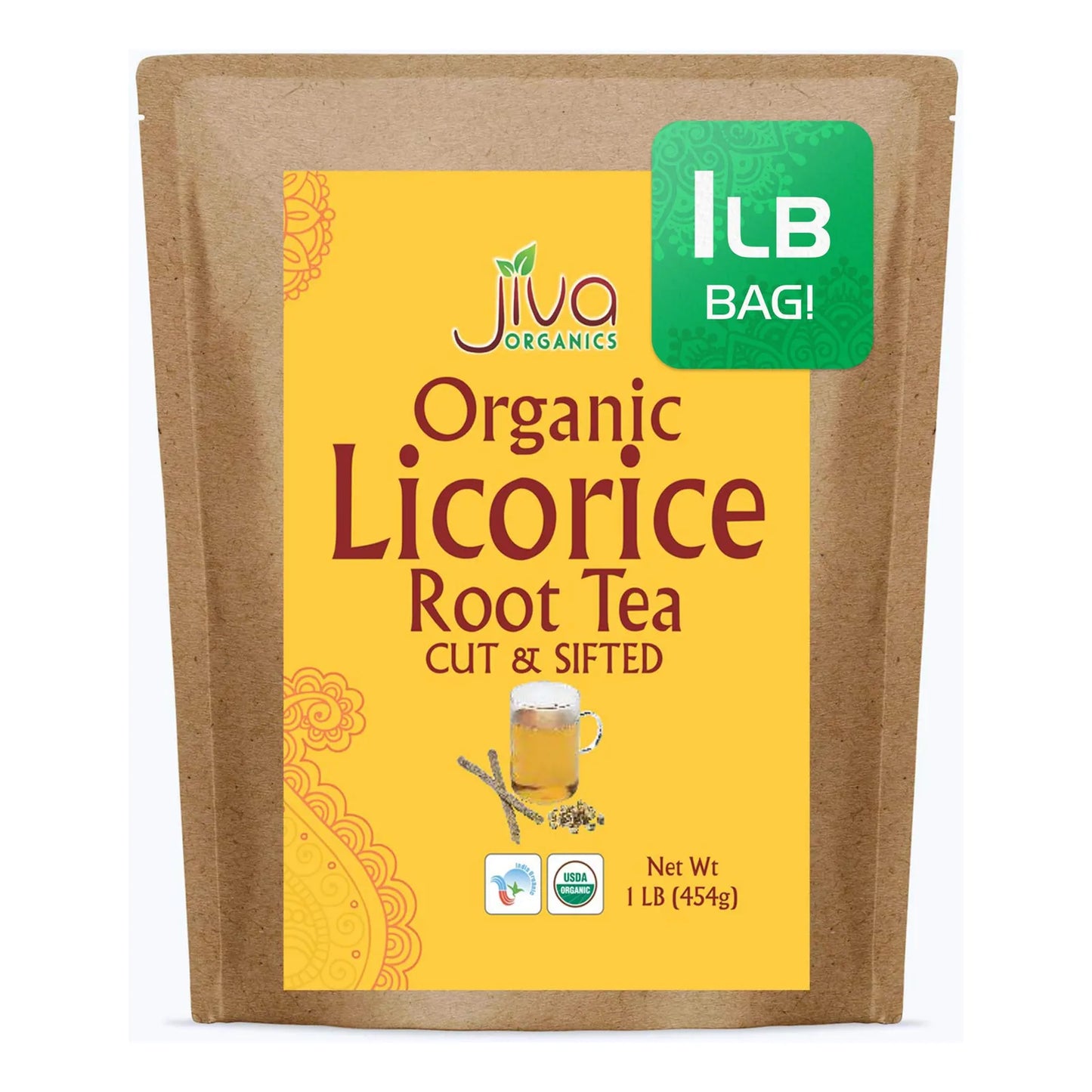 Té Orgánico De Raíz De Regaliz A Granel 450g Dulce Natural USDA
