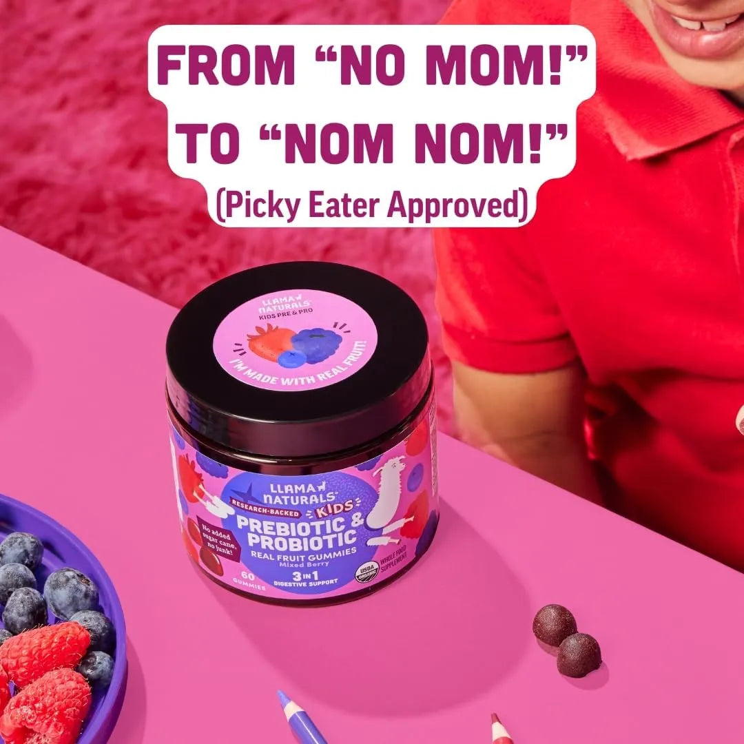 Gomitas Prebióticas Probióticas Frutas Reales Niños Digestión Saludable