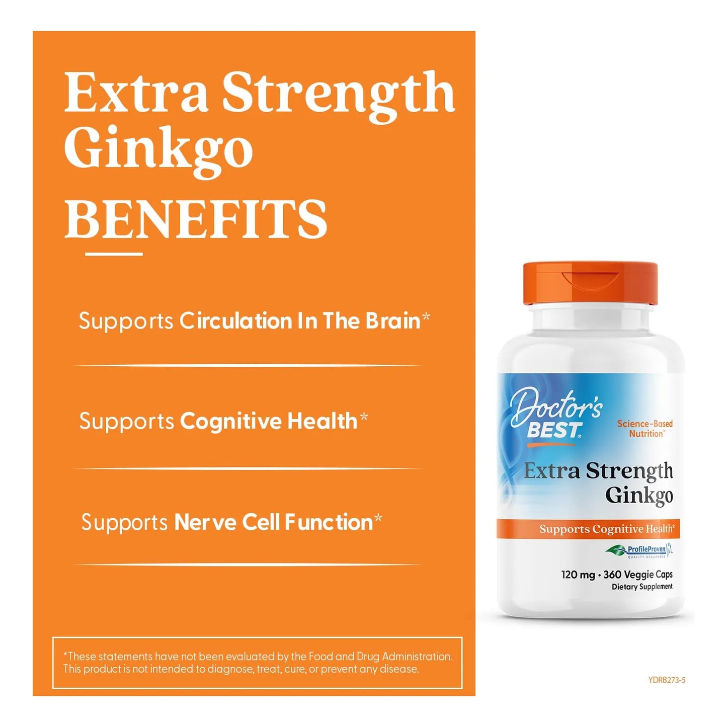 Ginkgo Biloba Fuerza Extra 120 Cápsulas Antioxidante Natural Vegano