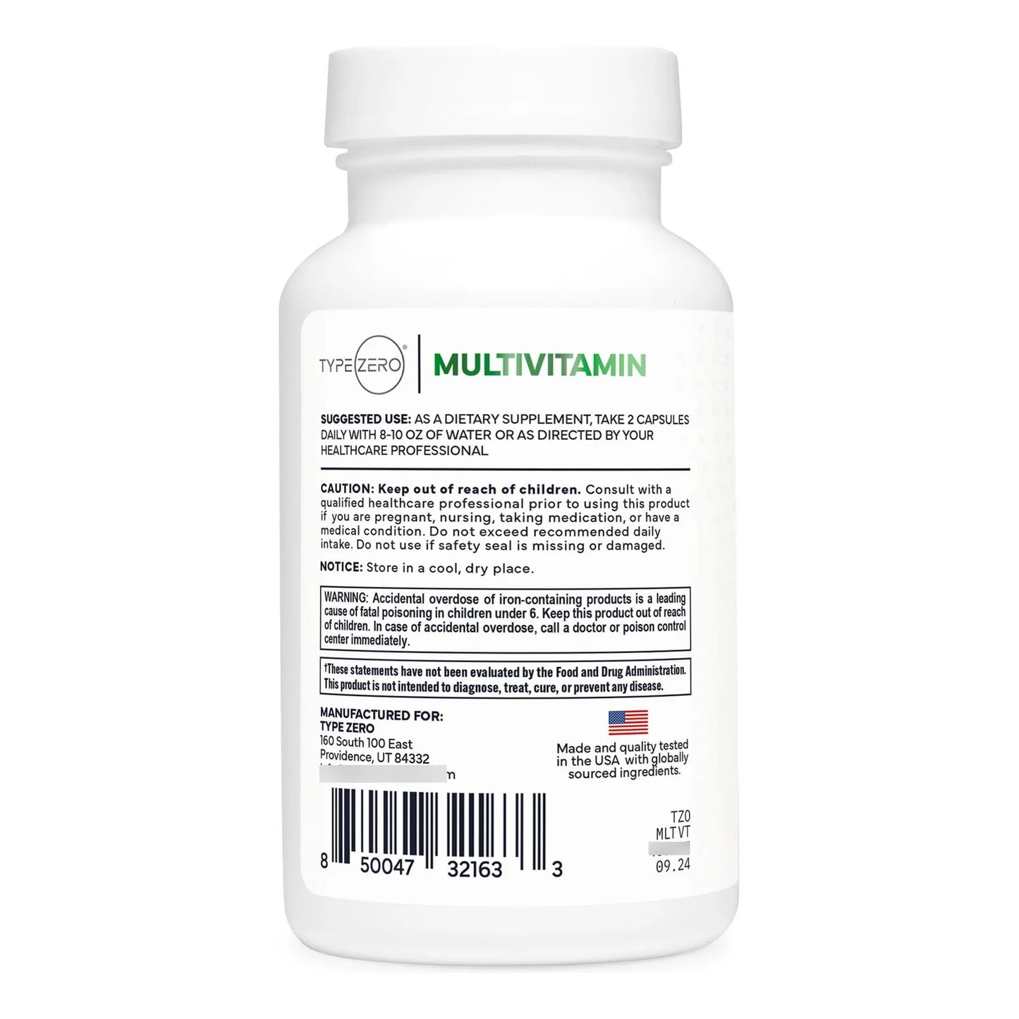 Cápsulas Multivitamínicas 1300 Mg Con Probióticos Y 22 Vitaminas