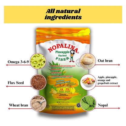 Fibra Desintoxicante Para Colon Semillas De Lino Sabor Piña 1 LB