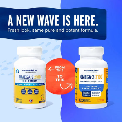 Aceite De Pescado Omega 3 2100 Mg 120 Capsulas Blandas Premium