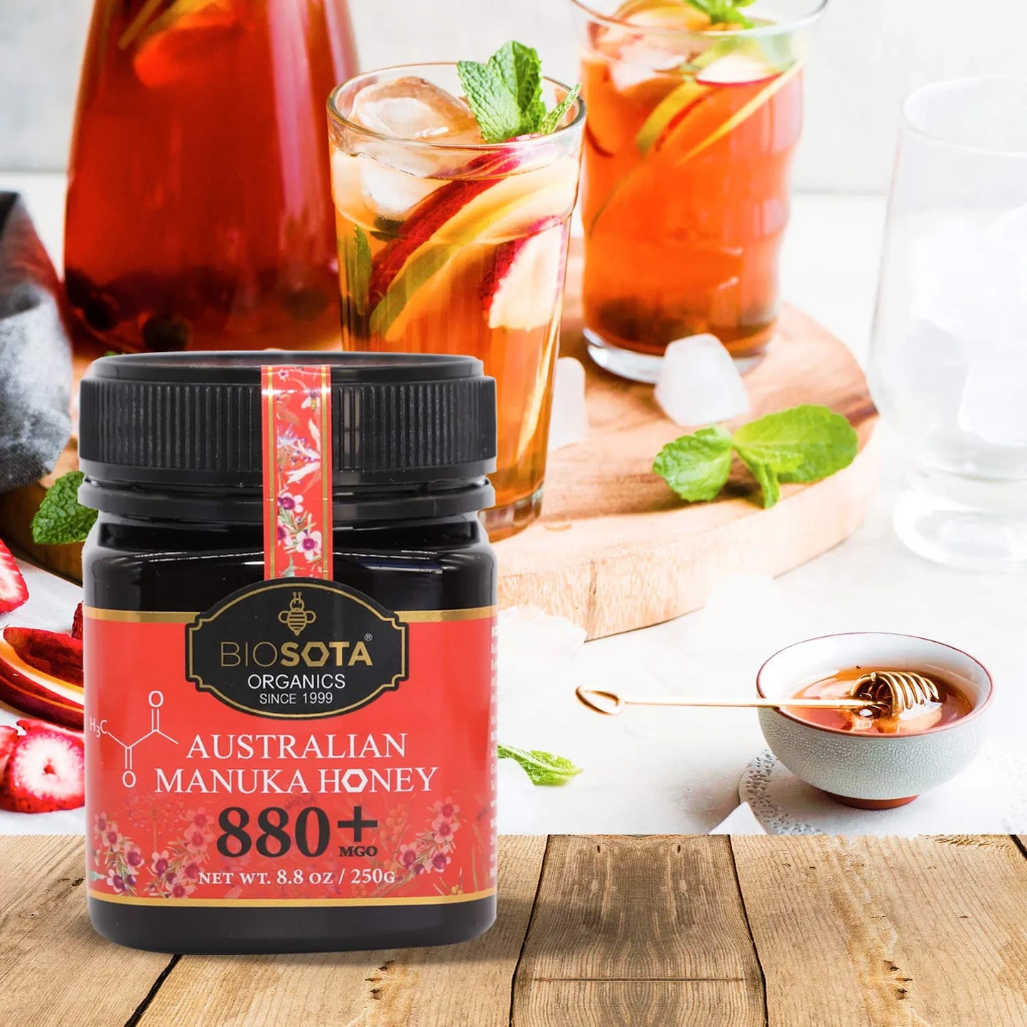 Miel De Manuka Orgánica Pura Cruda 250 Gramos Mgo 800 Grado Médico