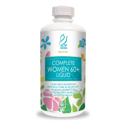 Multivitamínico Líquido Para Mujeres Mayores 60 Años Con 45 Nutrientes