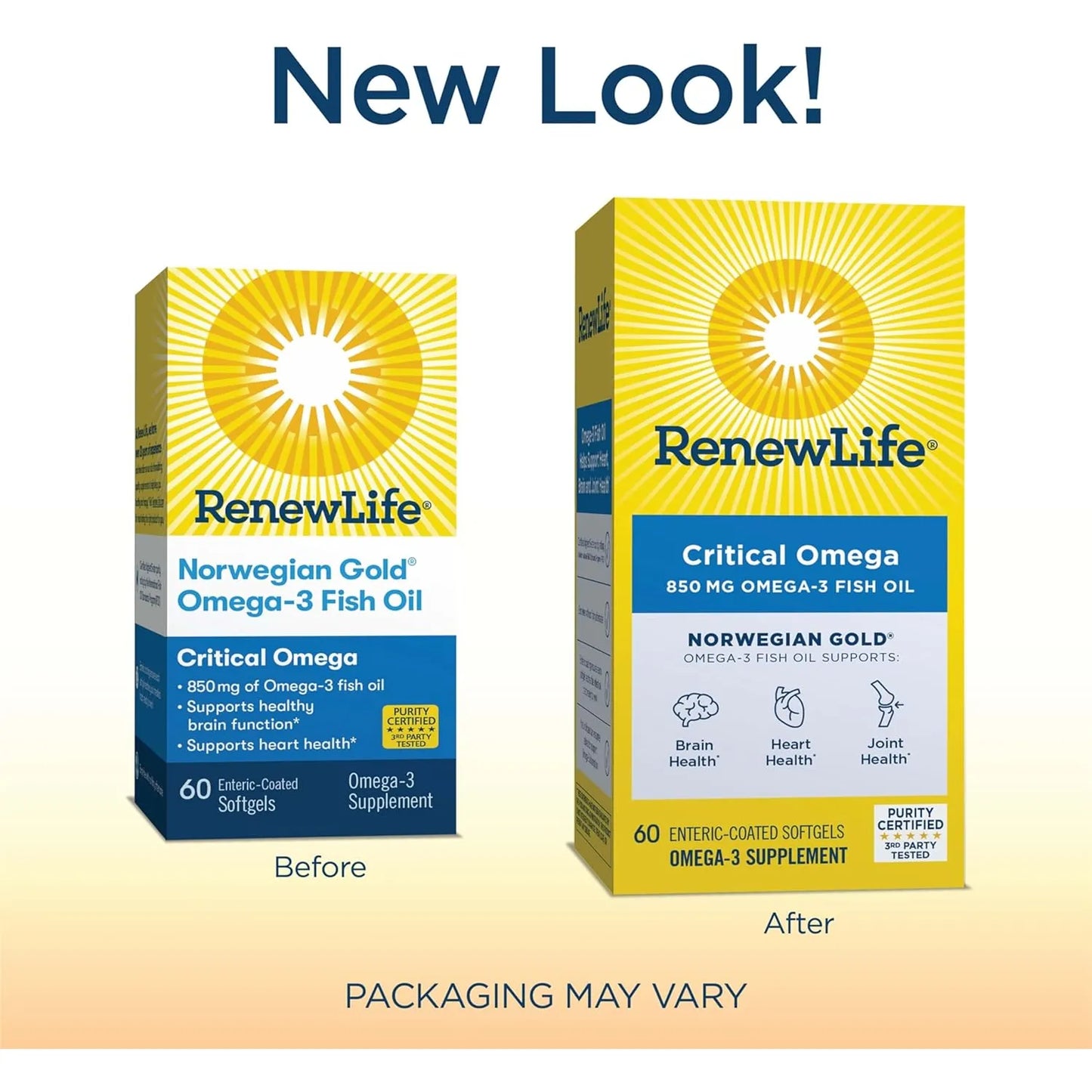 Aceite De Pescado Omega 3 850 Mg Por Capsula Sin Eructos Renew Life Norwegian Gold